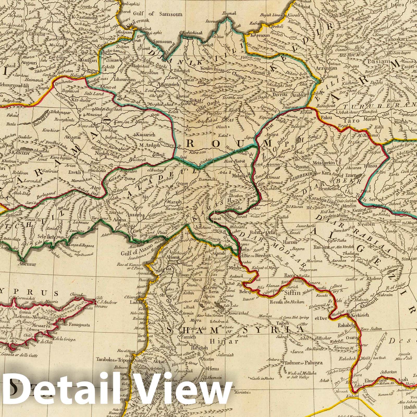 Turkey in Asia, 1794 - Historical Map Print