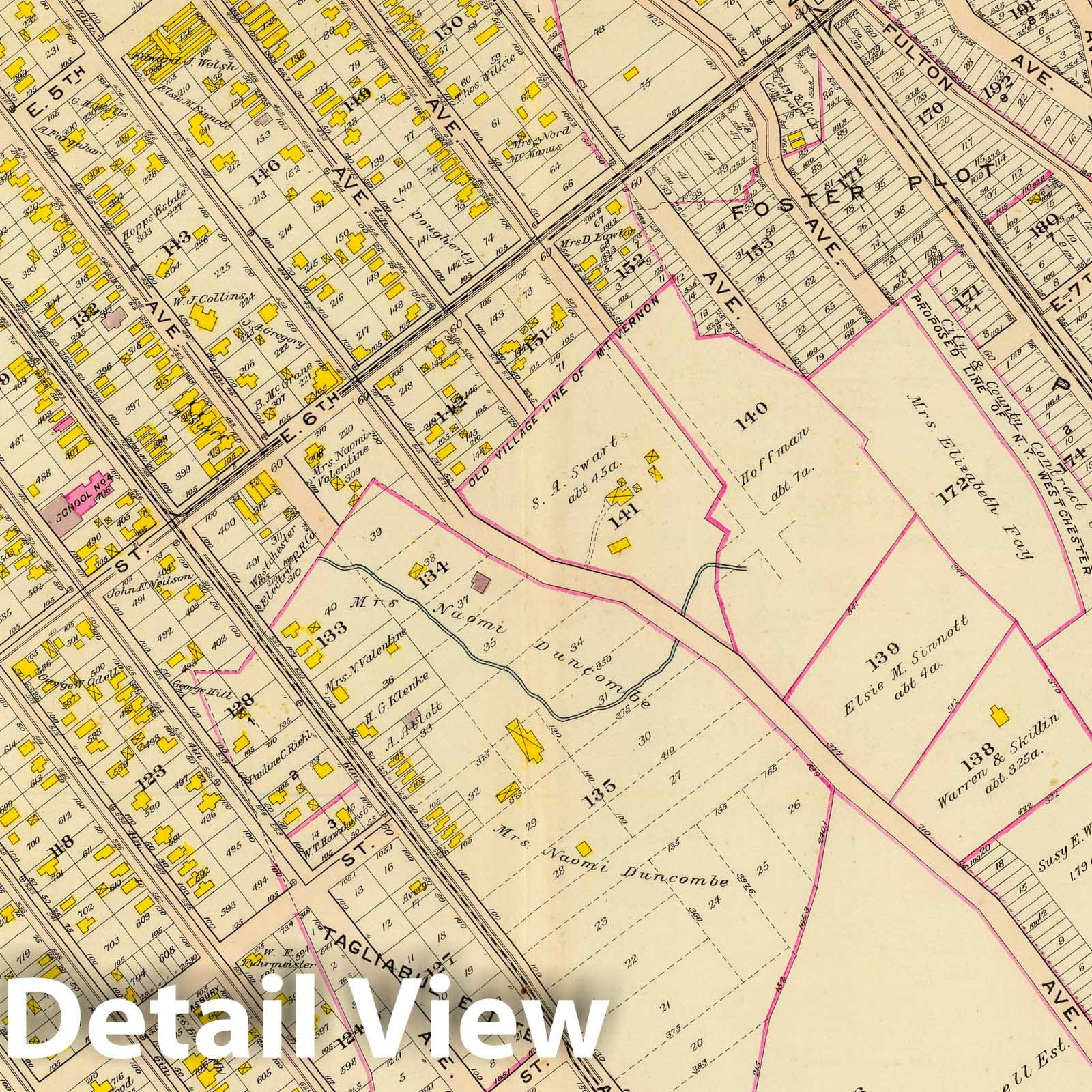 Mount Vernon, Ward 1, New York 1910 Historical Map Print