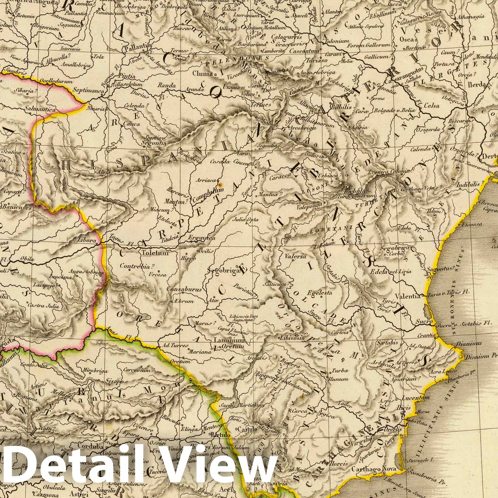 Ancient Spain, 1827 - Historical Map Print