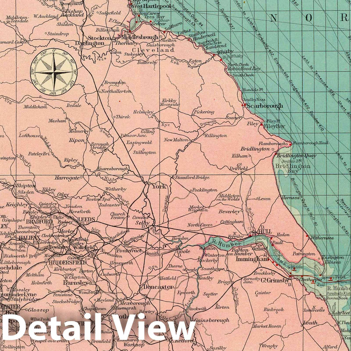 Eastern Ports of Great Britain - Nautical Chart, 1922 - Historical Map Print