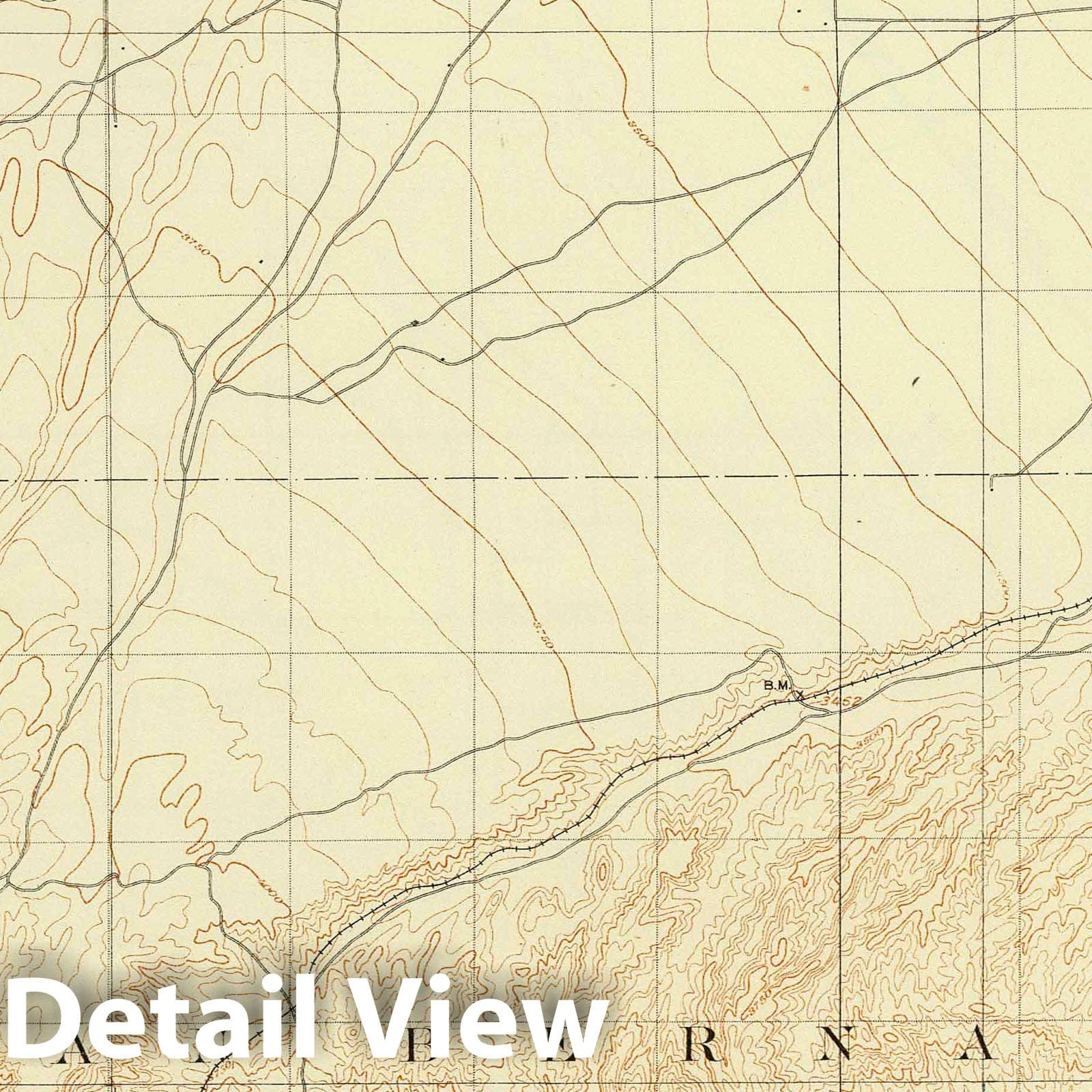 Hesperia, California - San Andreas Rift, 1908 - Historical Topographic Map Print