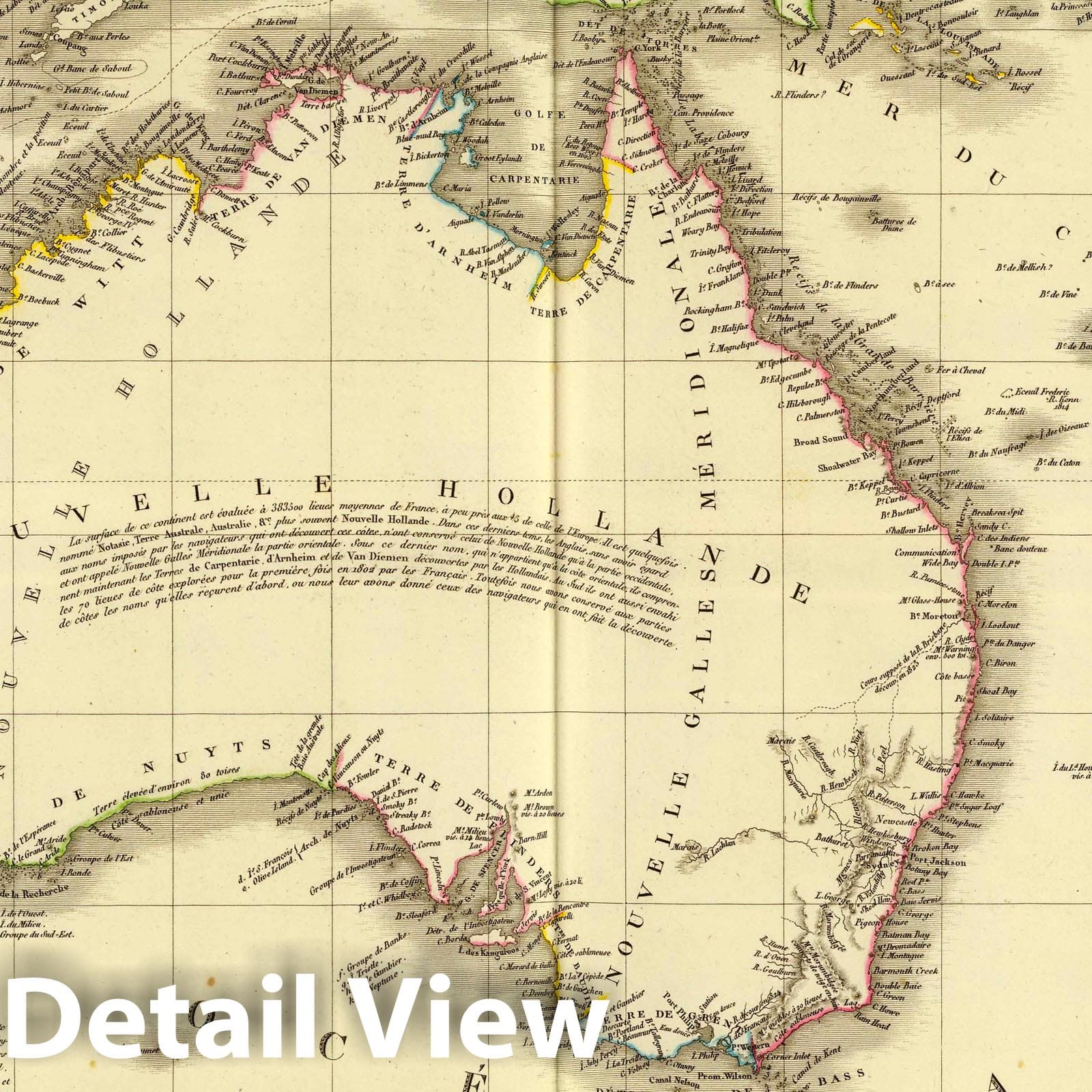 Australia and New Zealand, 1826 - Historical Map Print