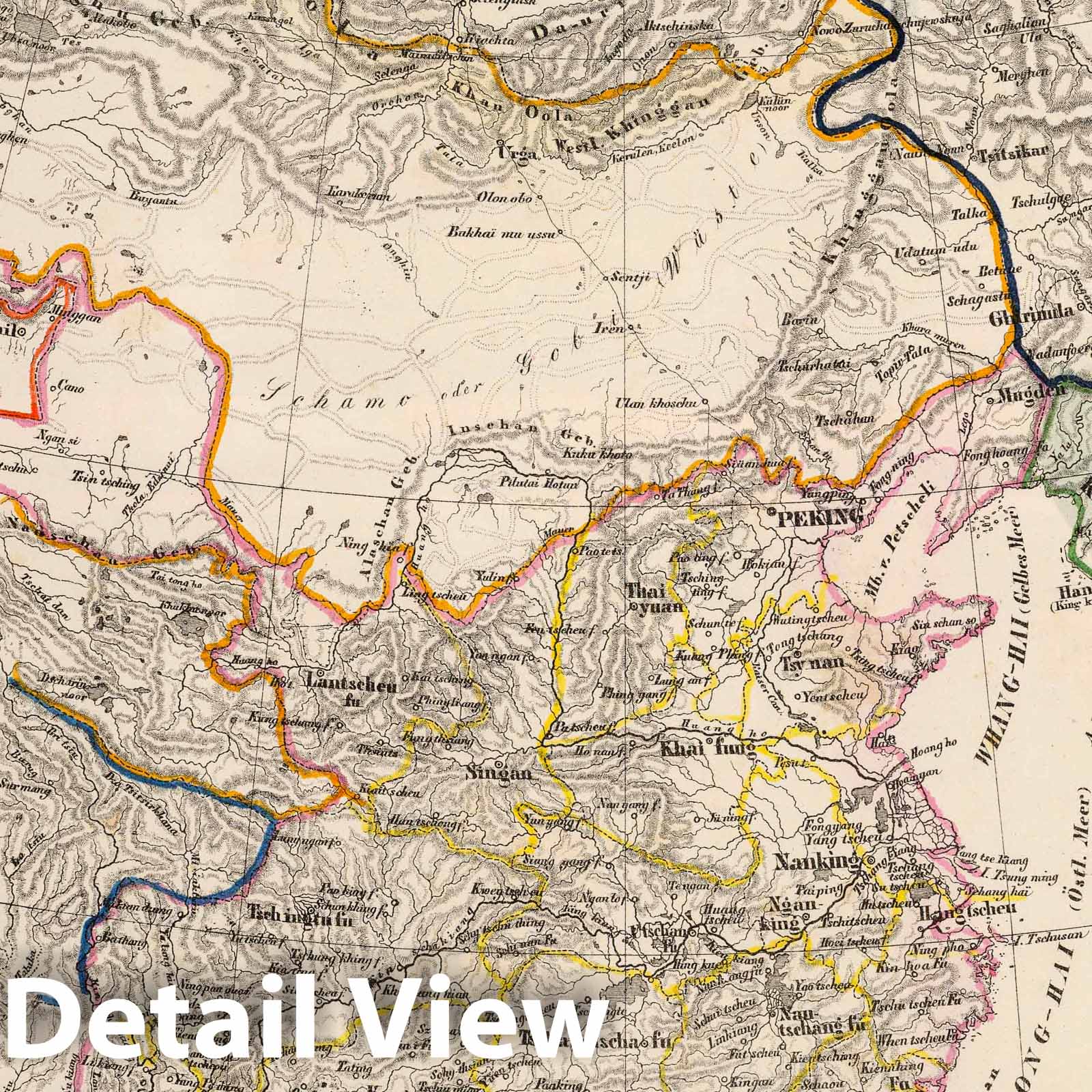 China and Japan, 1855 - Historical Map Print