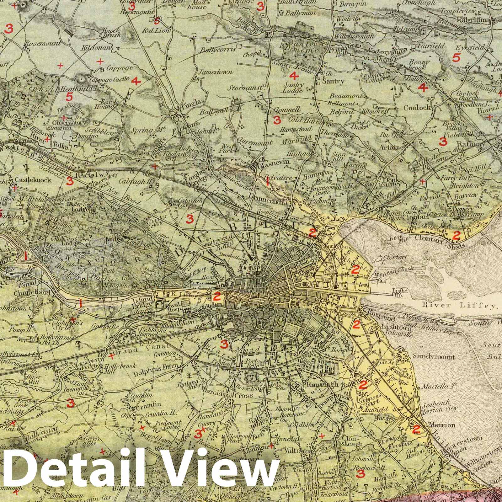 Dublin - Geological Map, 1883 - Historical Map Print