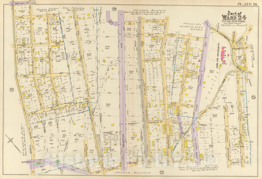 Historic Map : City Atlas - 1893 26, Ward 24. - Vintage Wall Art