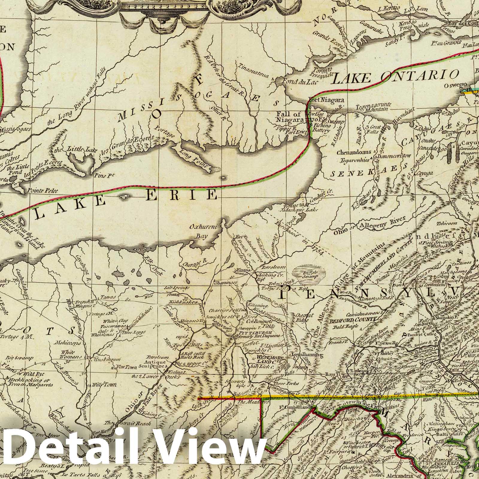 Virginia, Maryland, Pennsylvania, New Jersey, New York, New England - Road Map, 1794