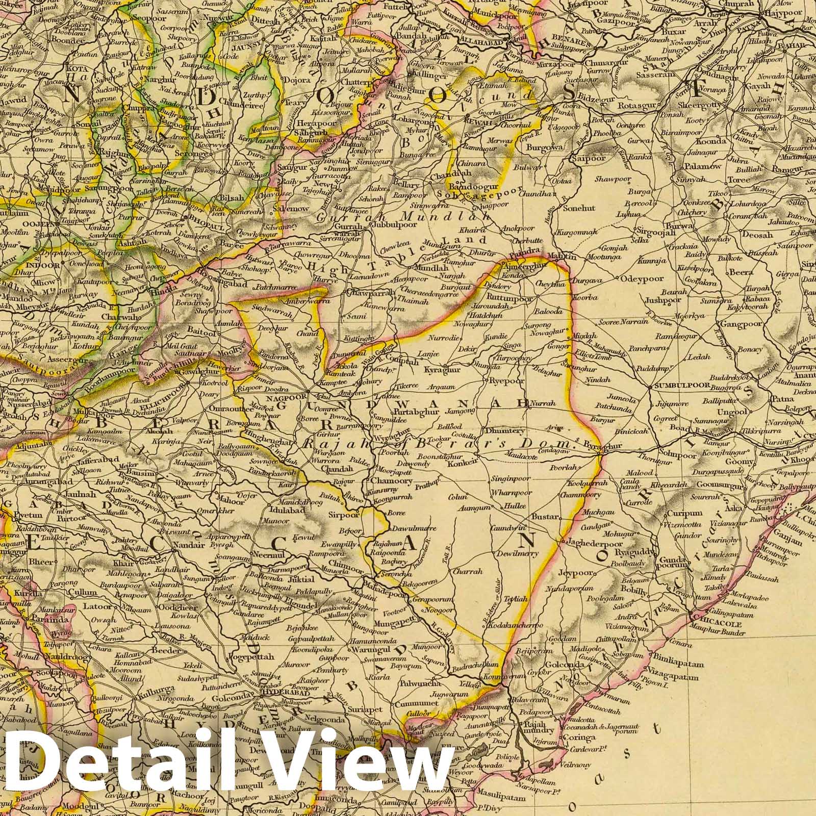 Historic Map : 1832 India. v1 - Vintage Wall Art