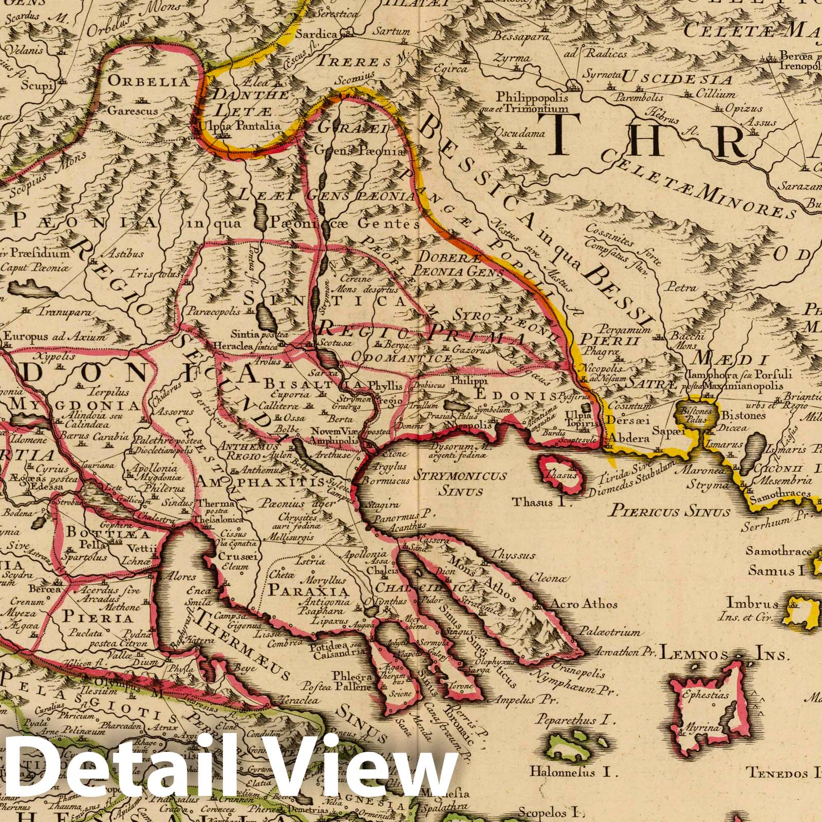 Northern Greece, 1742 - Historical Map Print
