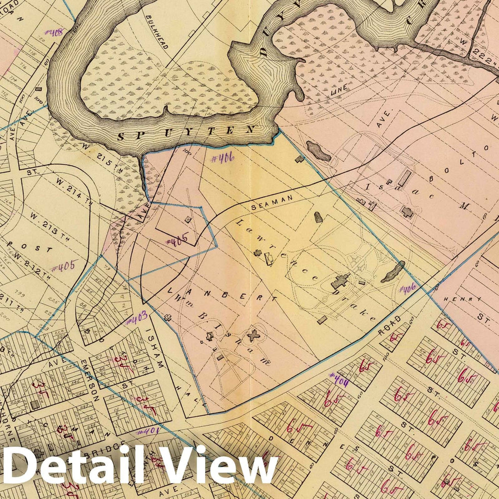 Historic Map : City Atlas - 1879 33. Ward 12. - Vintage Wall Art