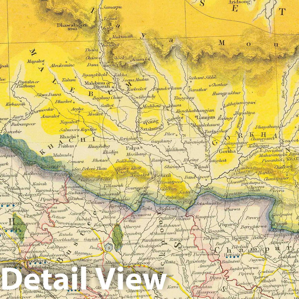 Historic Map : 1883 India 10. - Vintage Wall Art