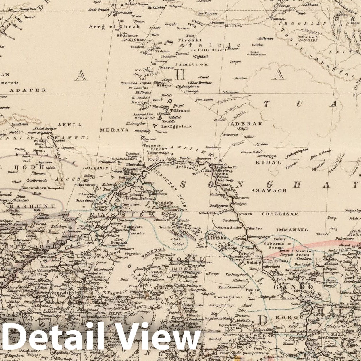 Northwest Africa and Cape Verde Islands - Boundary Map, 1895 - Historical Map Print