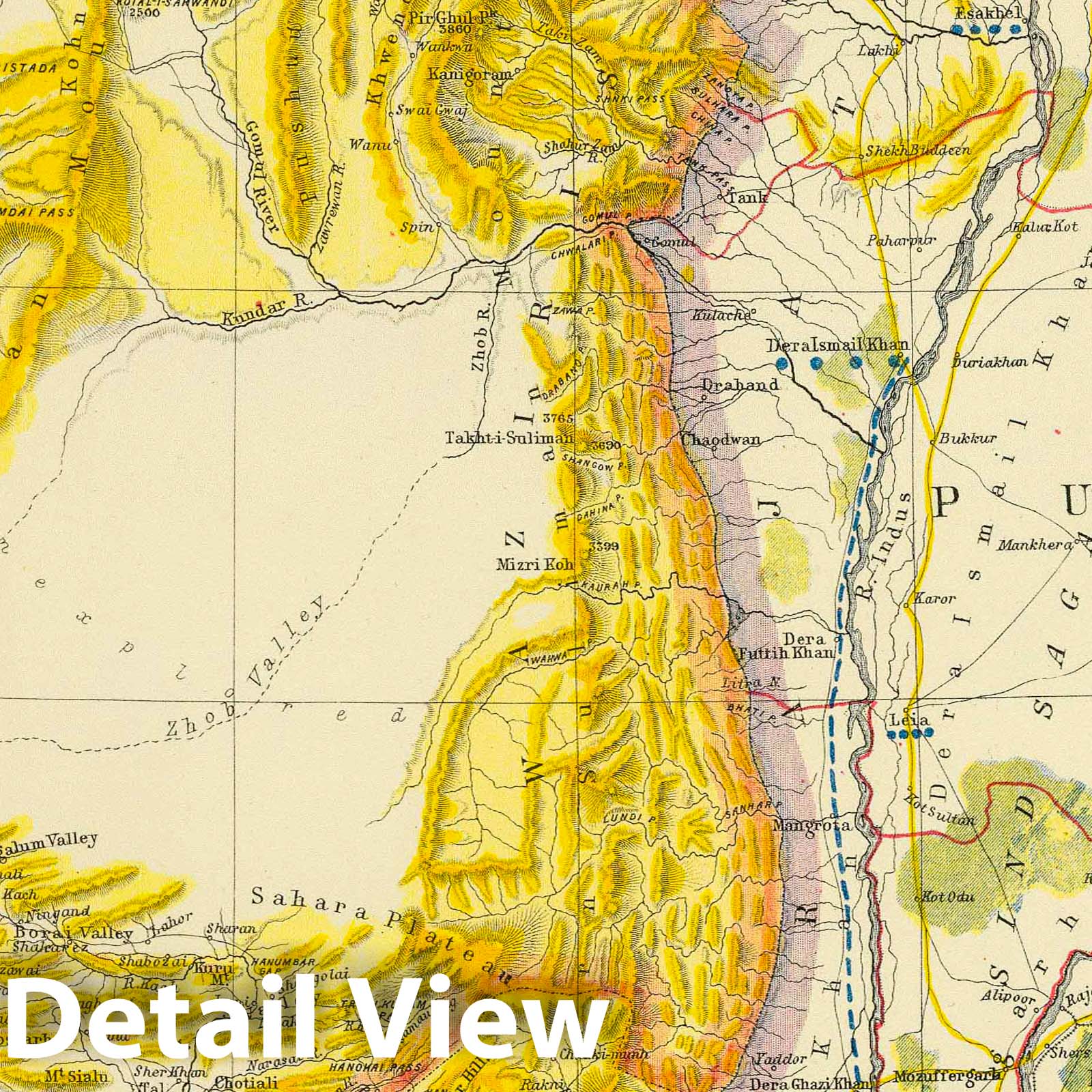 Historic Map : 1883 India 12. - Vintage Wall Art