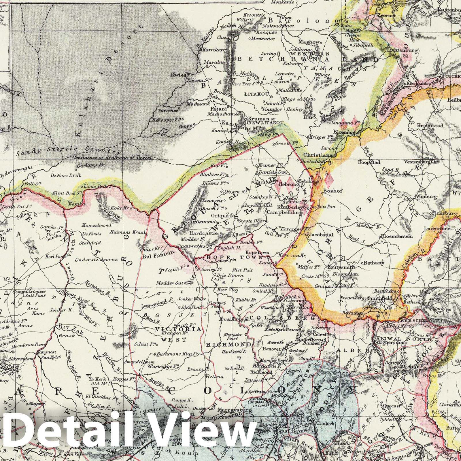 Historic Map - 1883 South Africa. - Vintage Wall Art