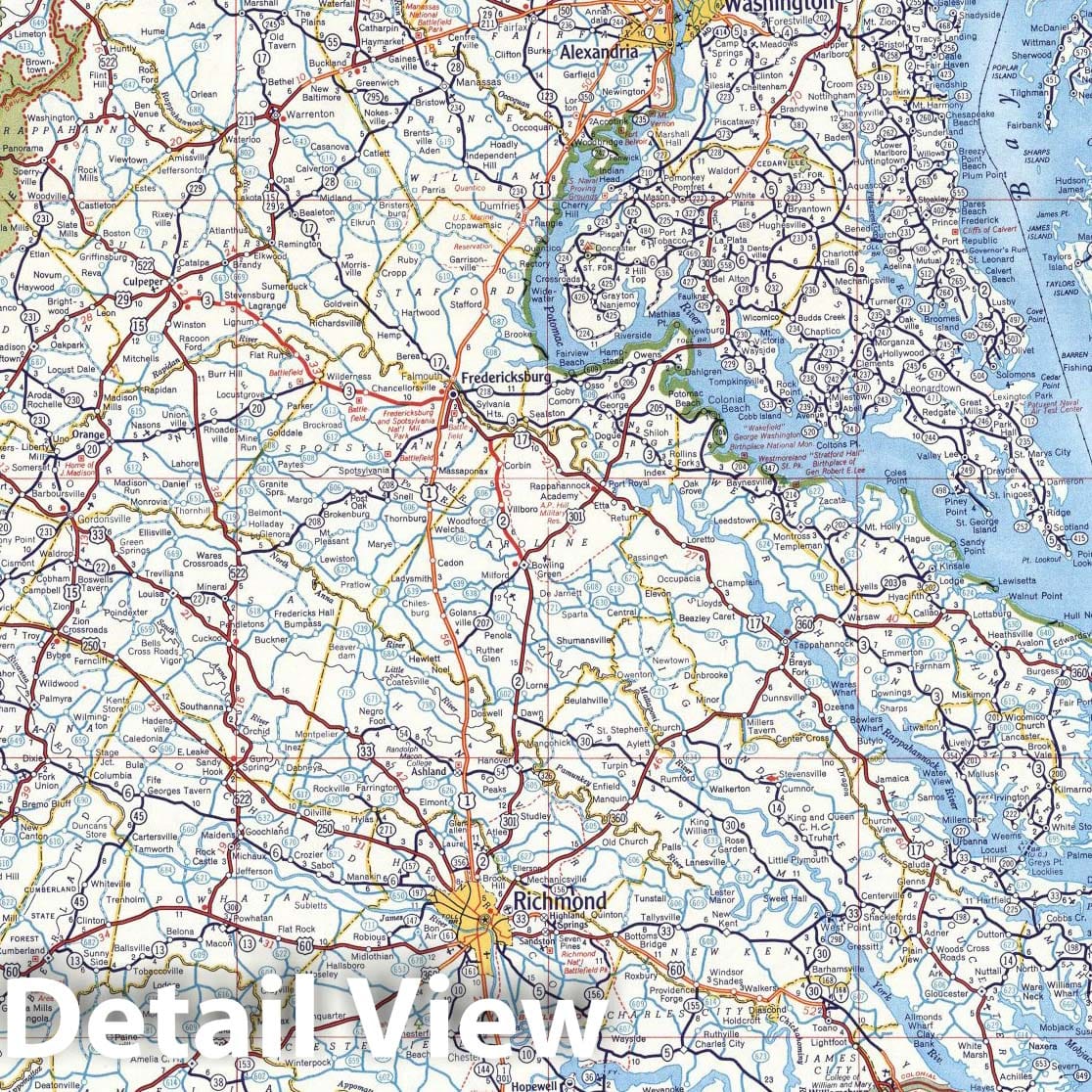 Delaware, Maryland, Virginia, and West Virginia - Western Portion, 1956 Shell Highway Map