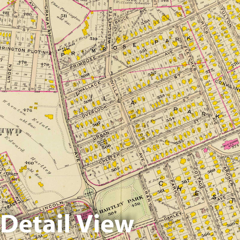 Historic Map : 1910 Mt. Vernon wards 4-5, New York v2 - Vintage Wall Art