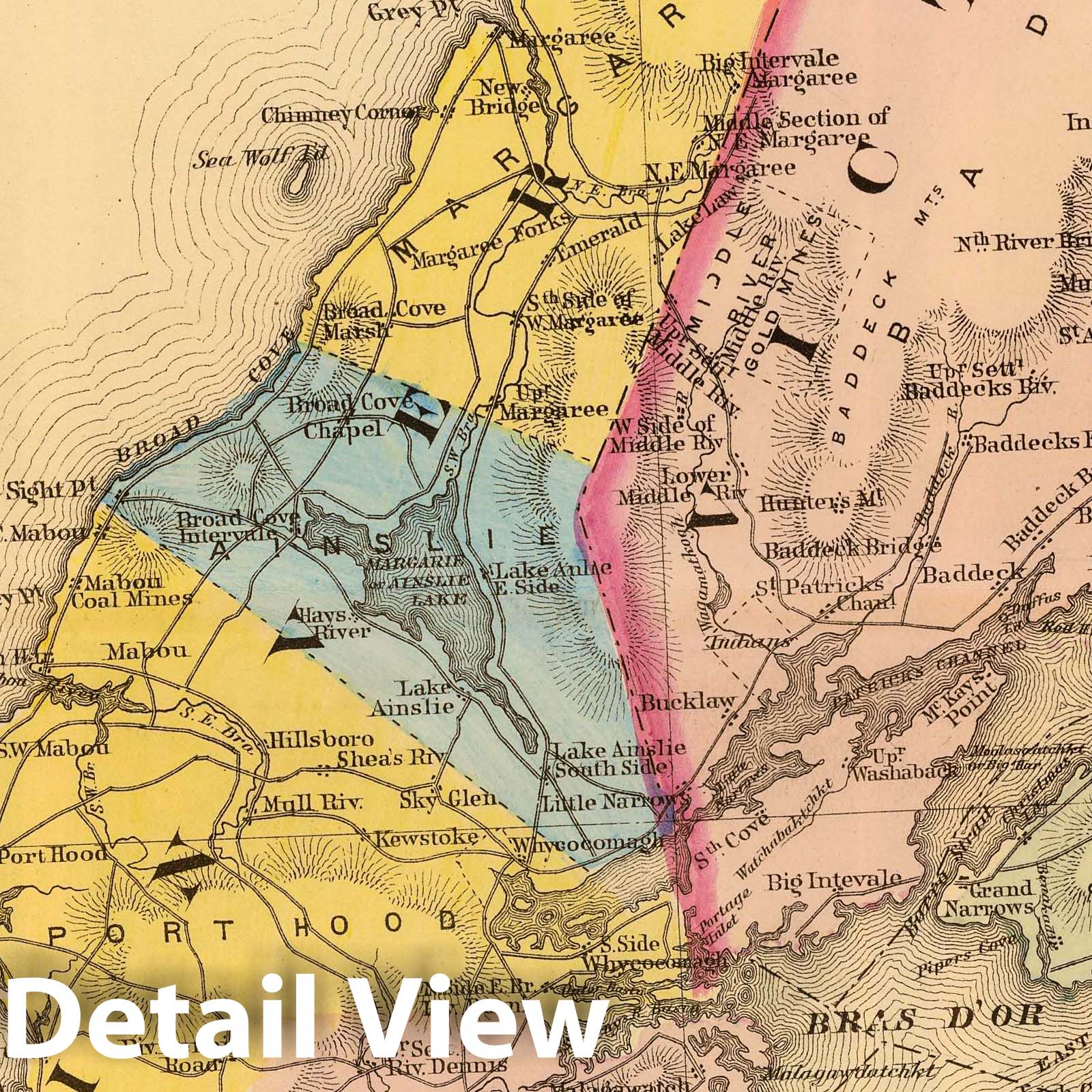 Inverness and Victoria Counties, Nova Scotia with Magdalen Islands - Railroad Map, 1878