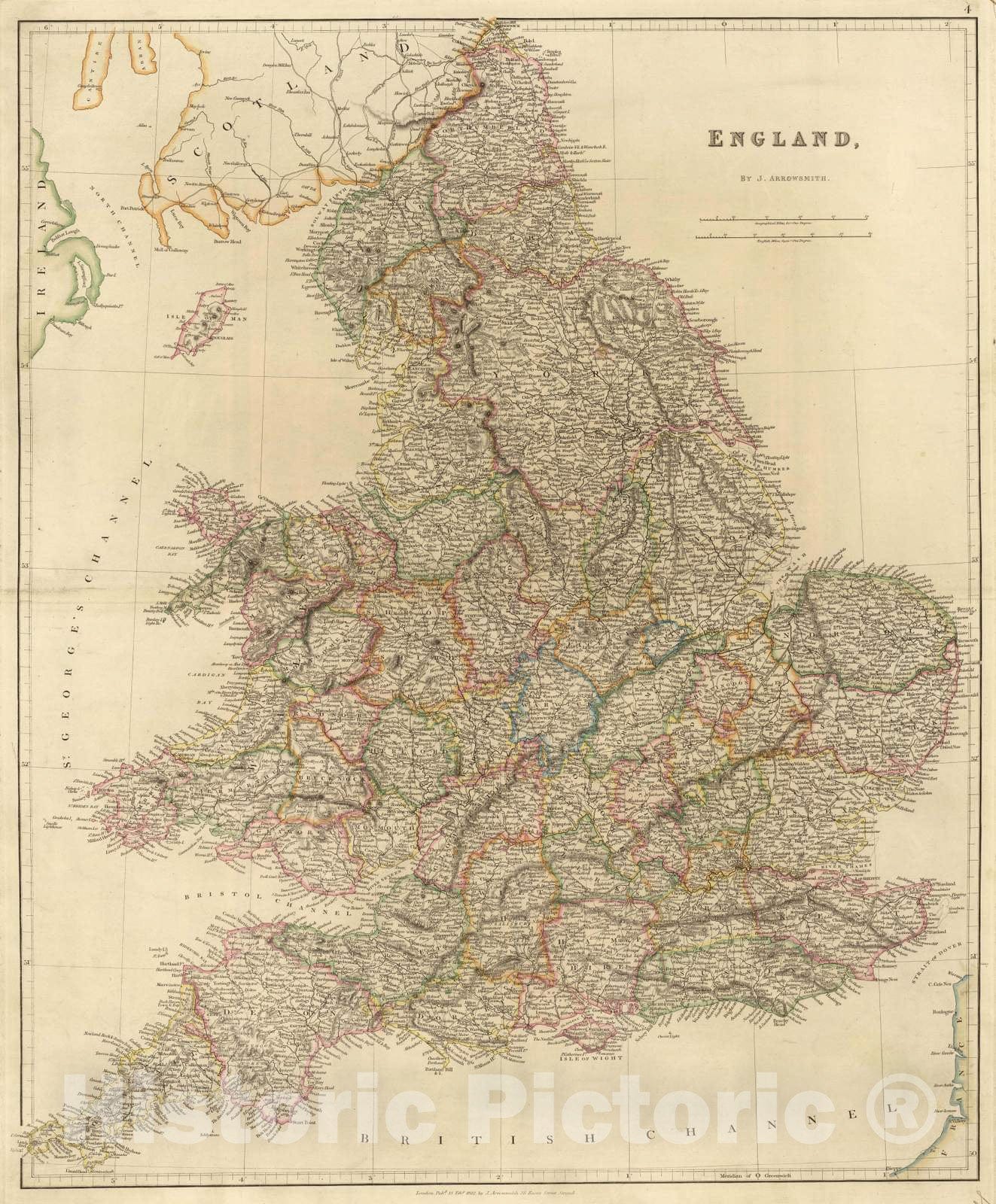 Historic Map : 1832 Europe. v2 - Vintage Wall Art