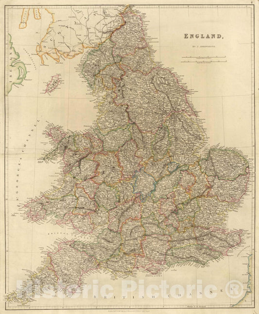 Historic Map : 1832 Europe. v2 - Vintage Wall Art