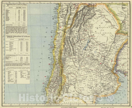Historic Map : 1883 South America 5. - Vintage Wall Art