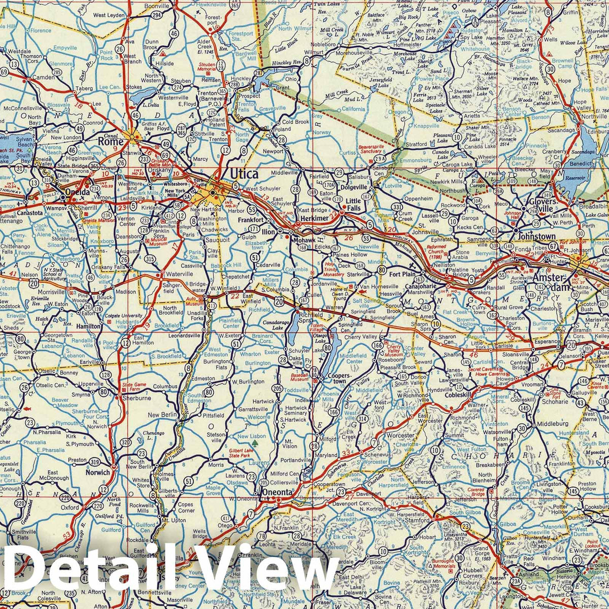 Shell Highway Maps Historic Map : National Atlas - 1956 Shell Highway Map of New York (We ...