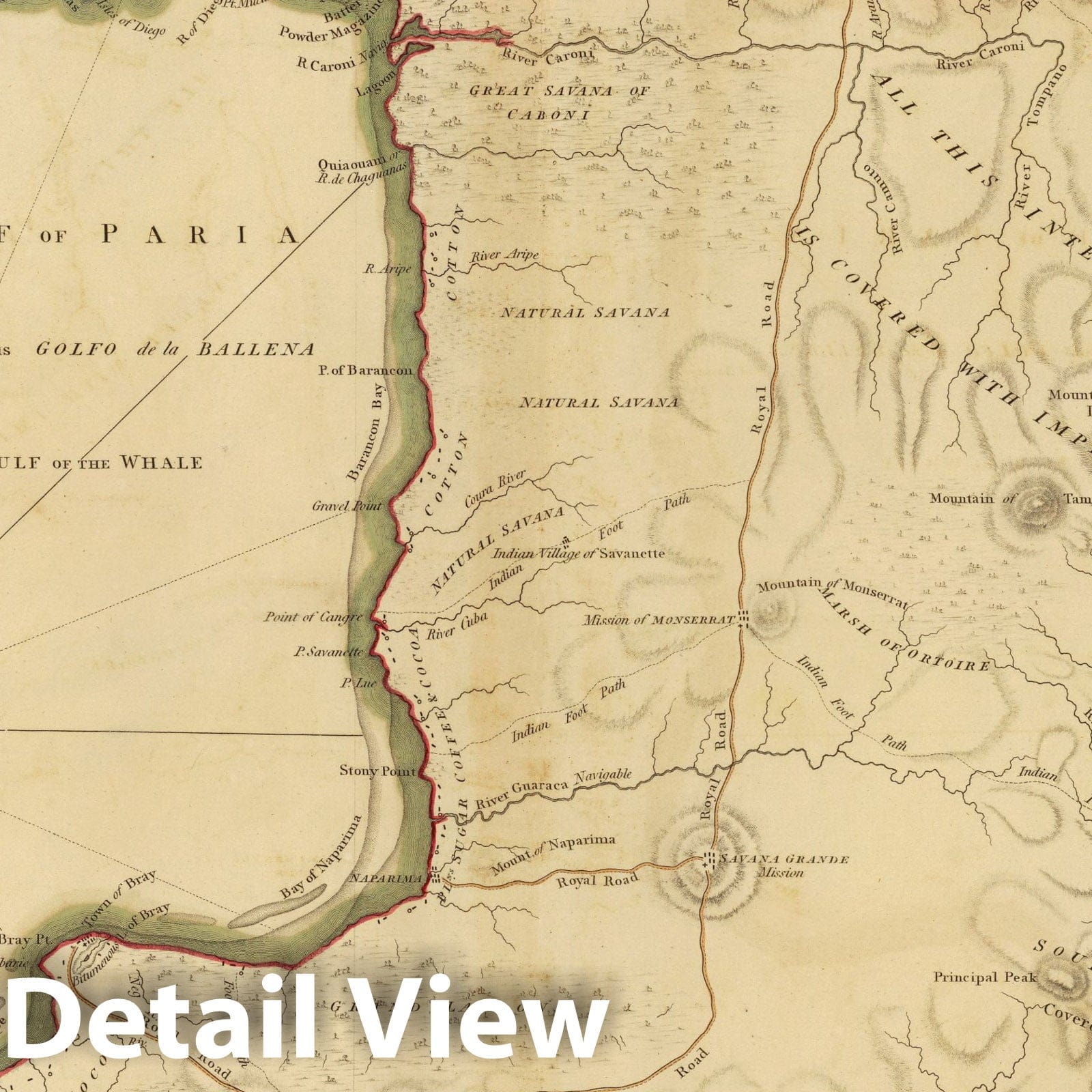 Trinidad, 1800 - Historical Map Print