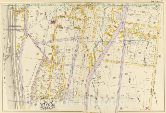 Historic Map : City Atlas - 1893 10, Ward 23. - Vintage Wall Art