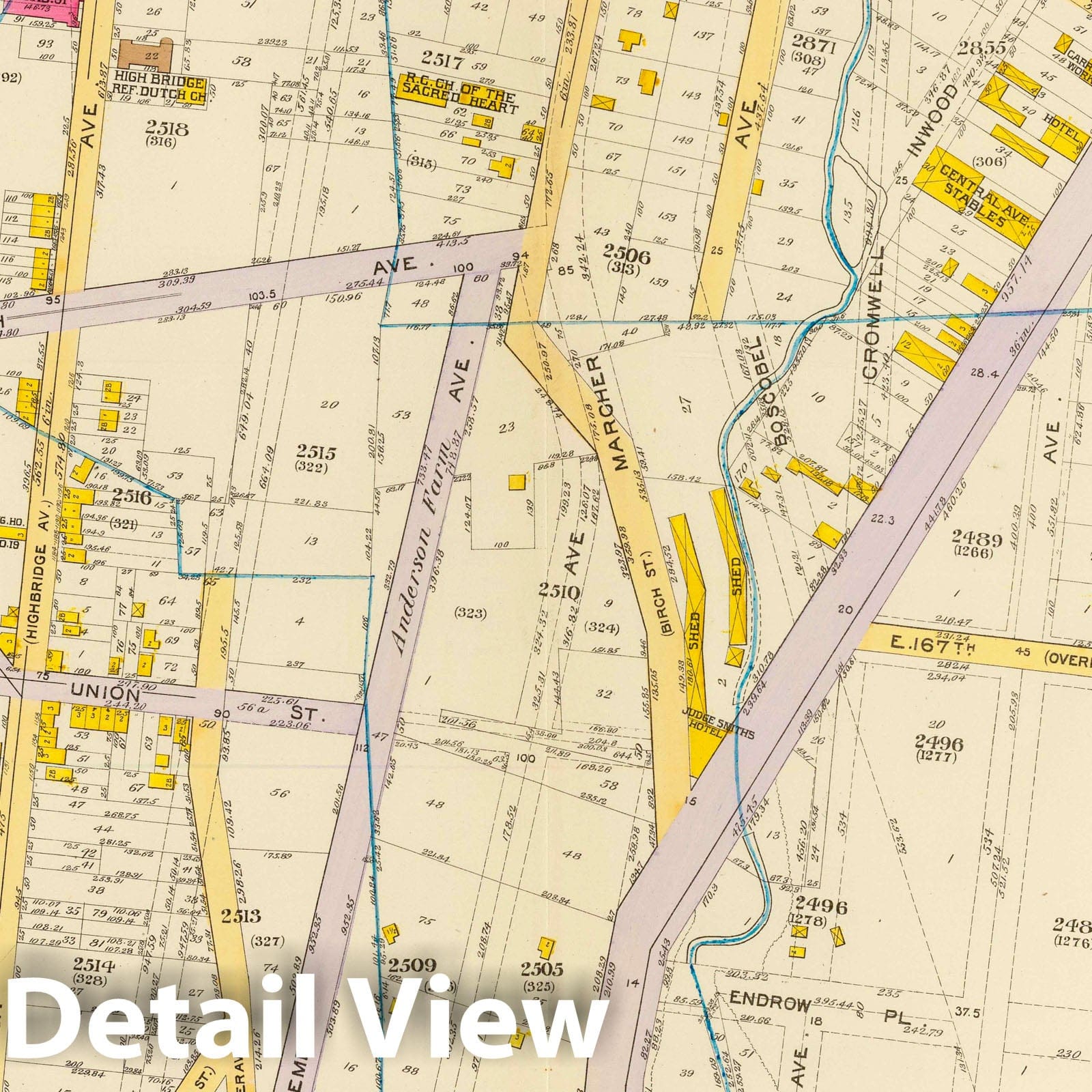 Ward 23 - Railroad Map, 1893 - Historical New York City Ward Plan