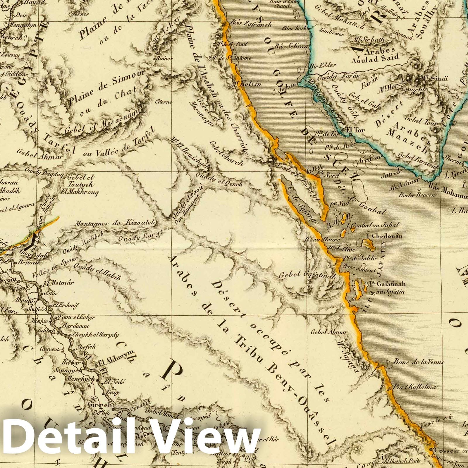 Egypt and Petrea Arabia, 1822 - Historical Map Print