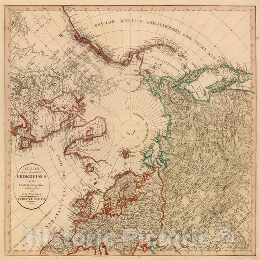 Historic Map : 1803 5. Atlas des ganzen Erdkreises. - Vintage Wall Art
