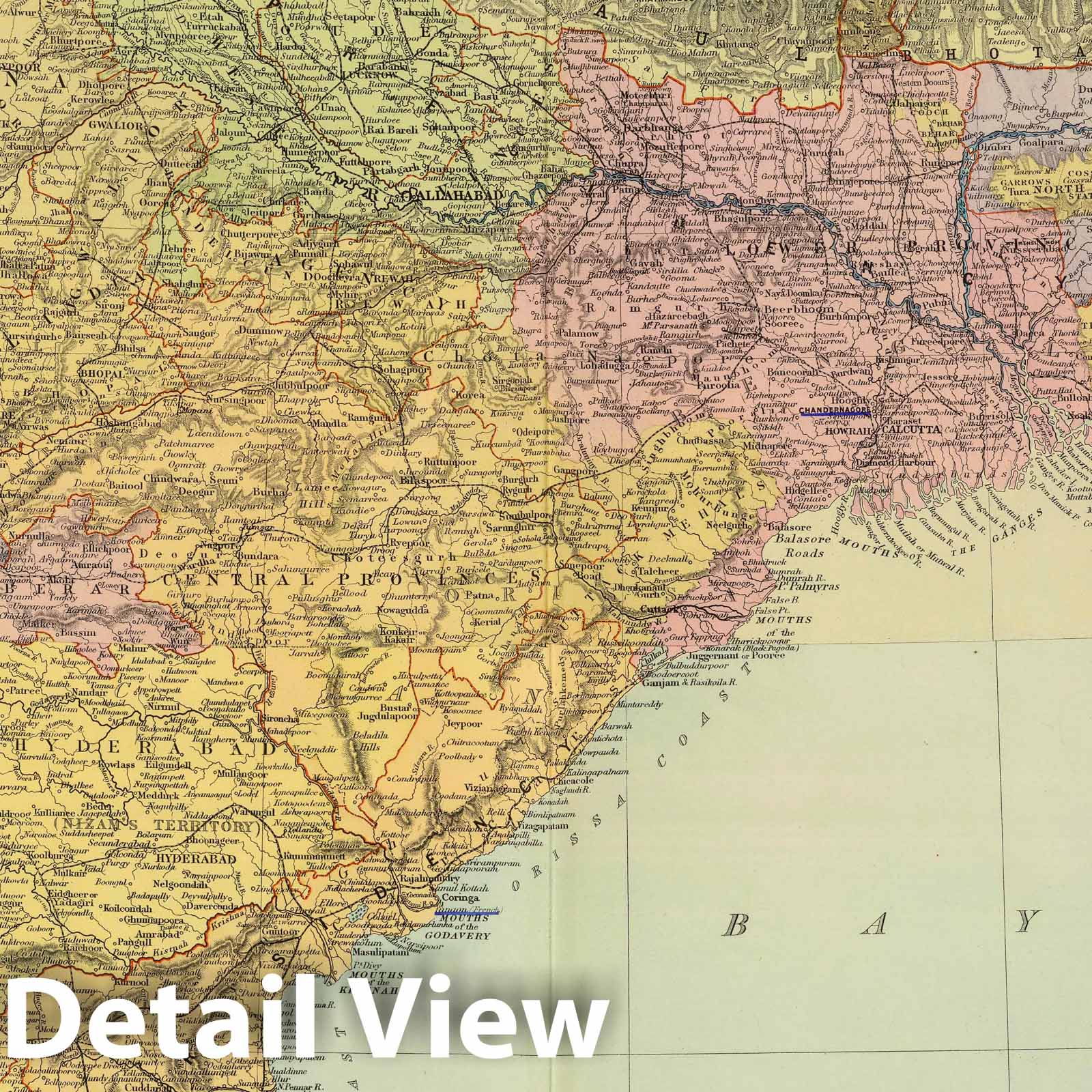 India, Pakistan, Afghanistan, Turkestan - Railroad Map, 1901