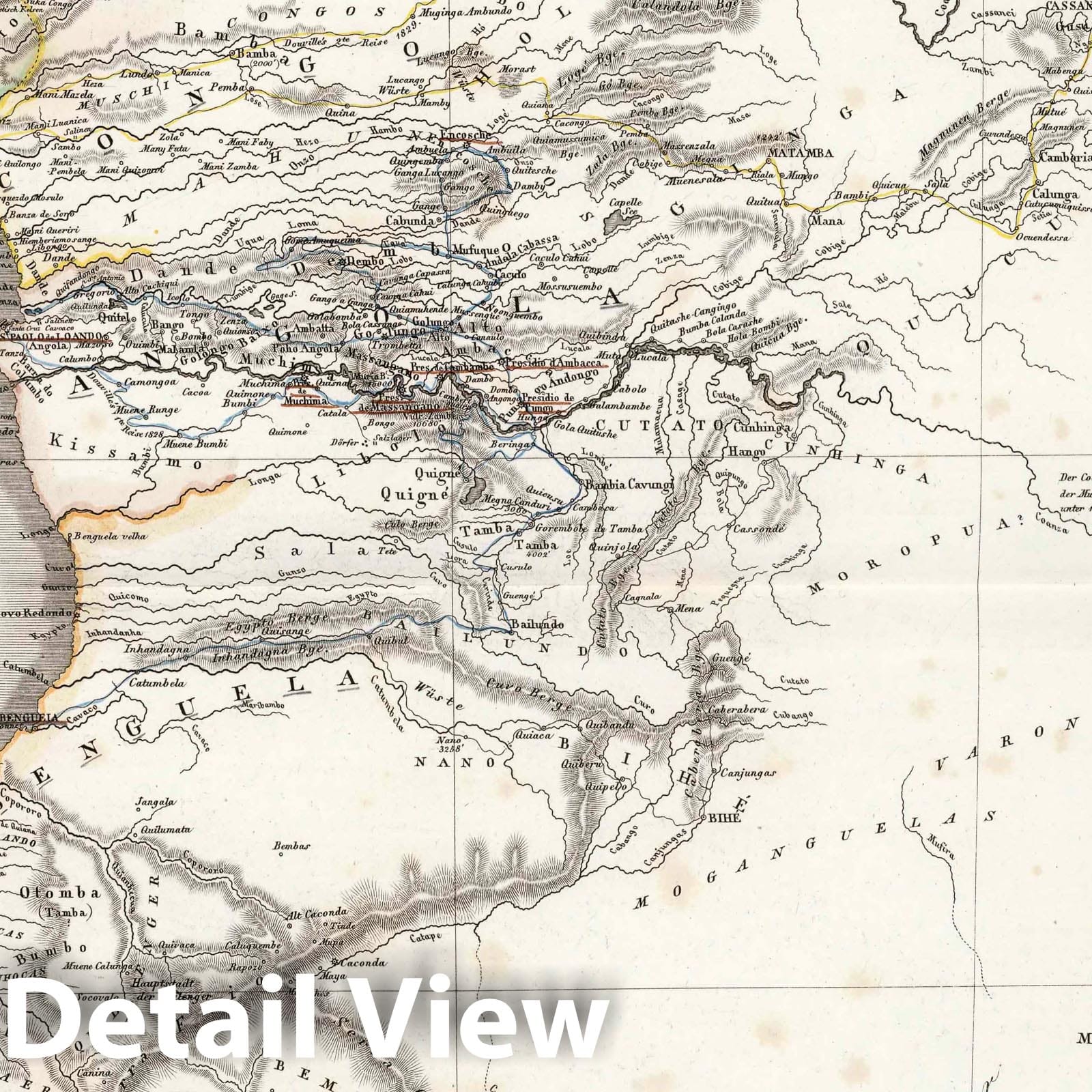 Lower Guinea, 1840 - Historical Map Print