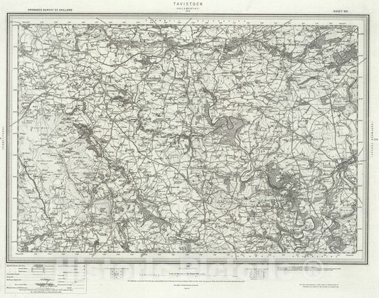 Historic Wall Map : 337 Tavistock (Outline), 1896 Atlas - Vintage Wall Art