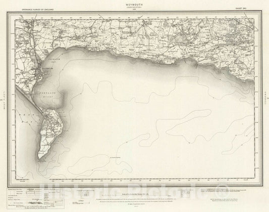 Historic Map : 342 Weymouth (Outline), 1898 Atlas - Vintage Wall Art