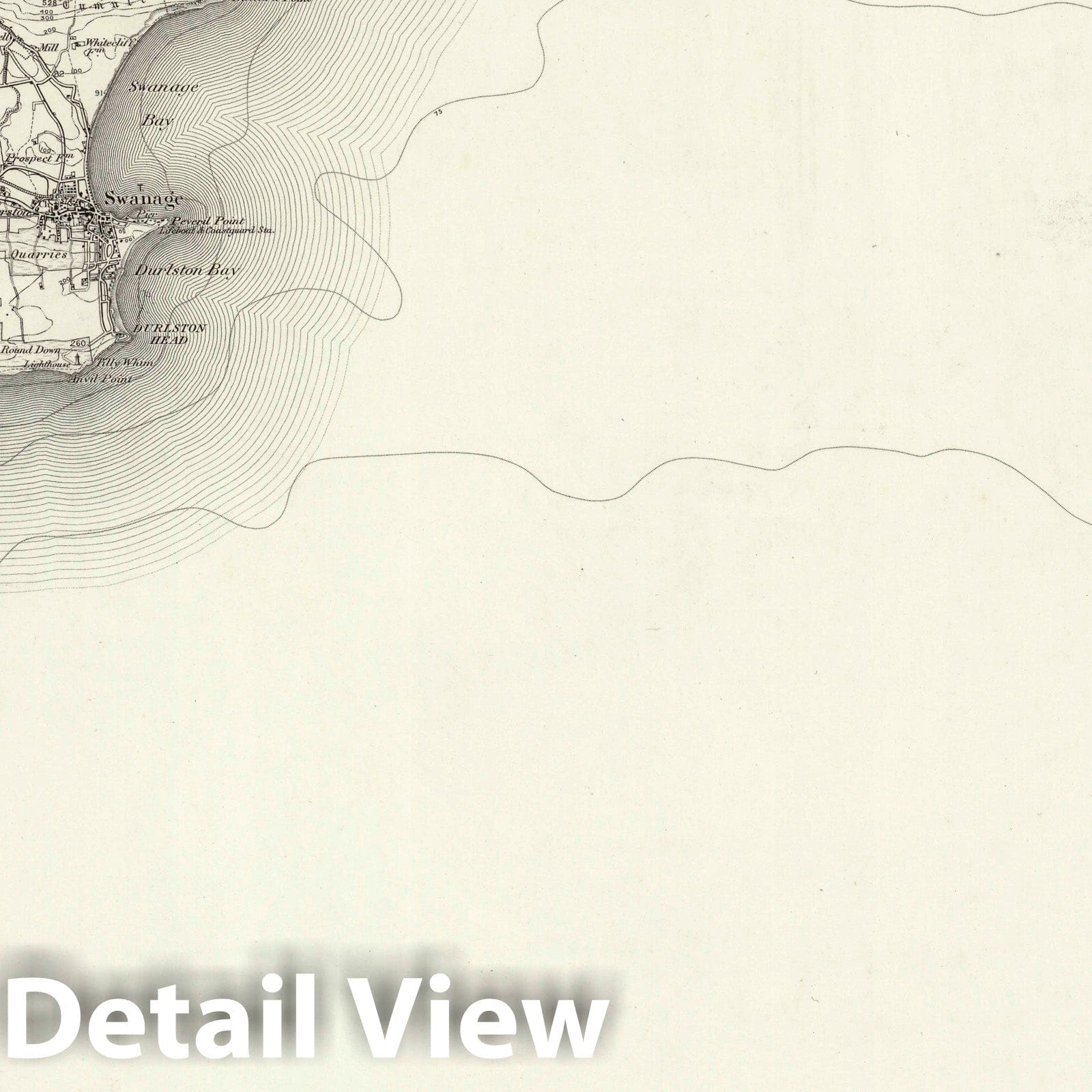Swanage - Survey Map, 1897 - Ordnance Survey Topographic Print