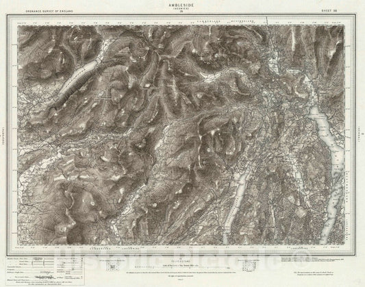 Historic Map : 38 Ambleside (Hills), 1897 Atlas - Vintage Wall Art
