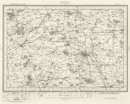 Historic Map : 72 Beverley (Outline), 1898 Atlas - Vintage Wall Art