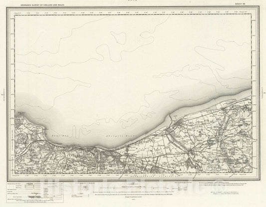 Historic Map : Ordnance Survey of England. (Revised New Series). 95 RHYL (Outline), 1898 Atlas - Vintage Wall Art