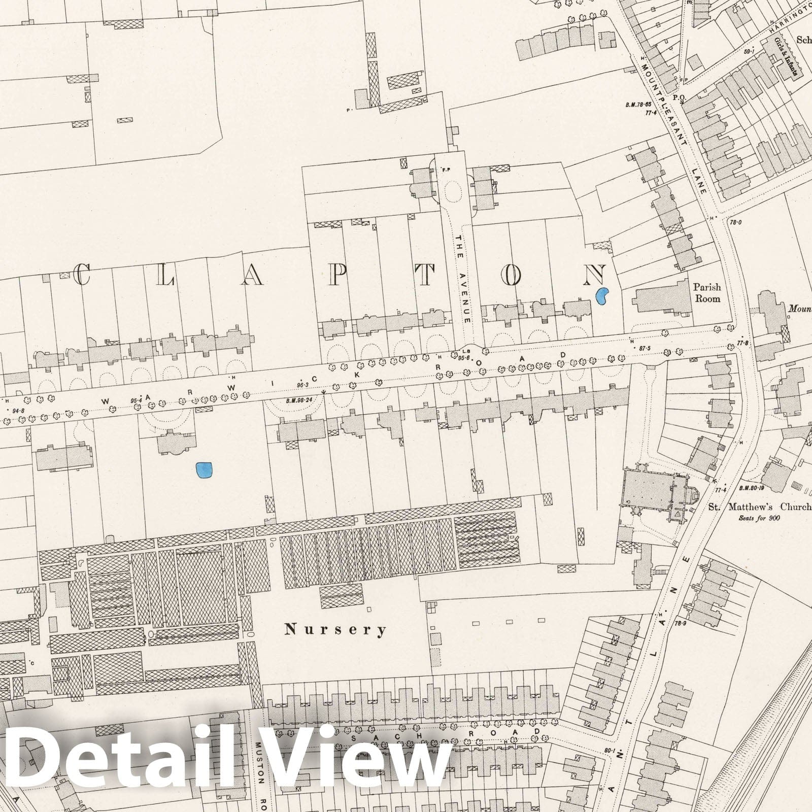 London - Survey Map, 1895 - Ordnance Survey Historical Map Print