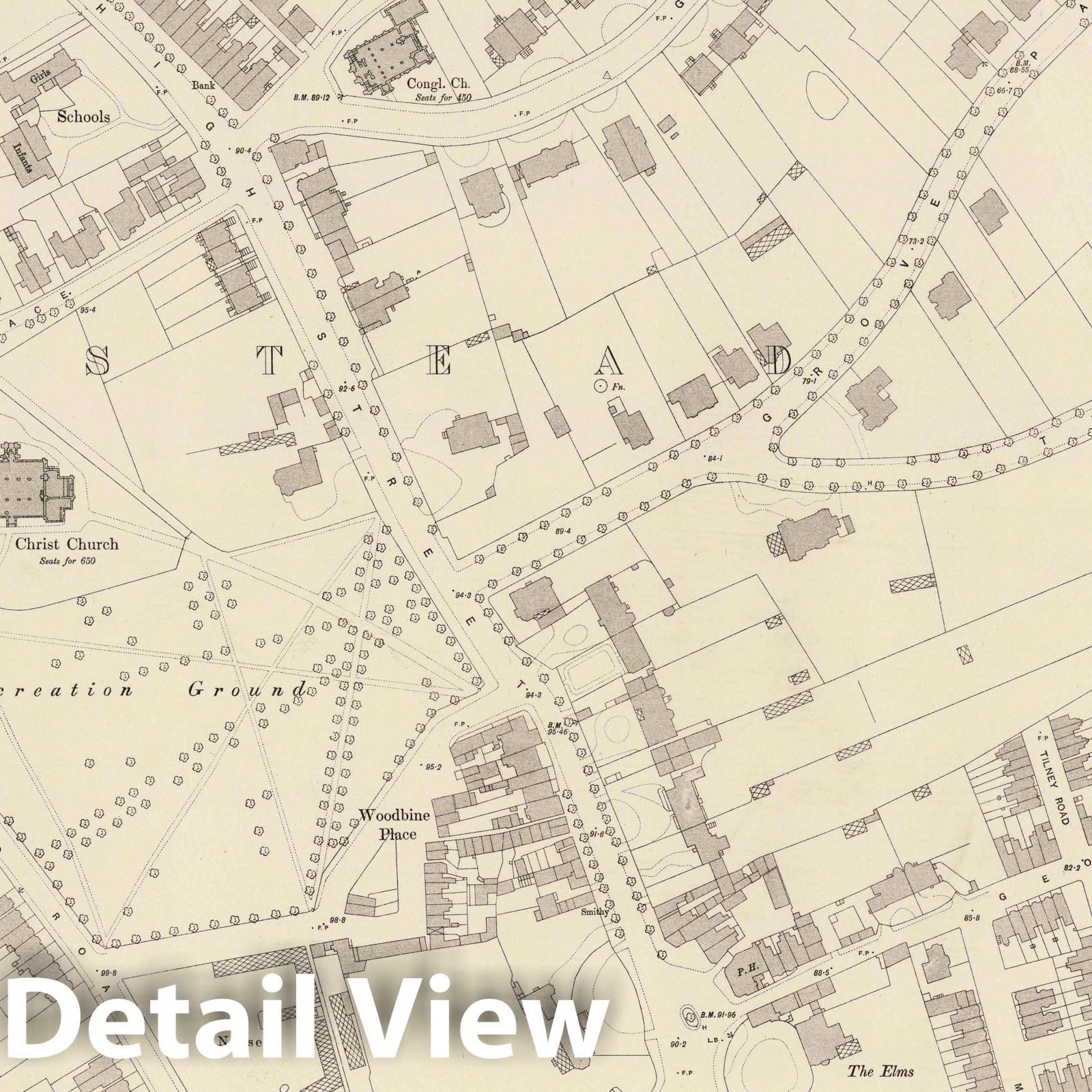 London - Survey Map, 1895 - Ordnance Survey Historical Map Print