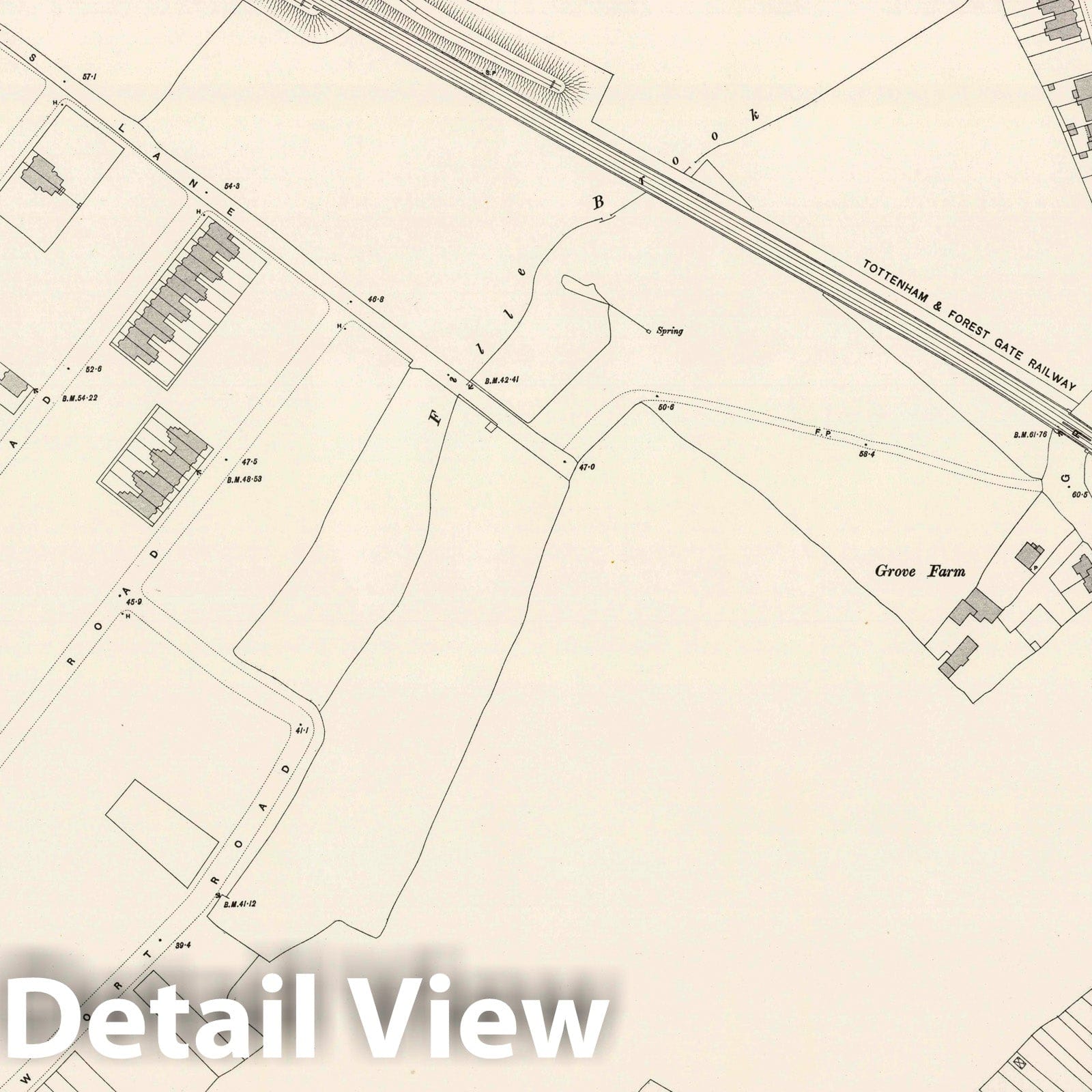London - Survey Map, 1895 - Ordnance Survey Historical Map Print