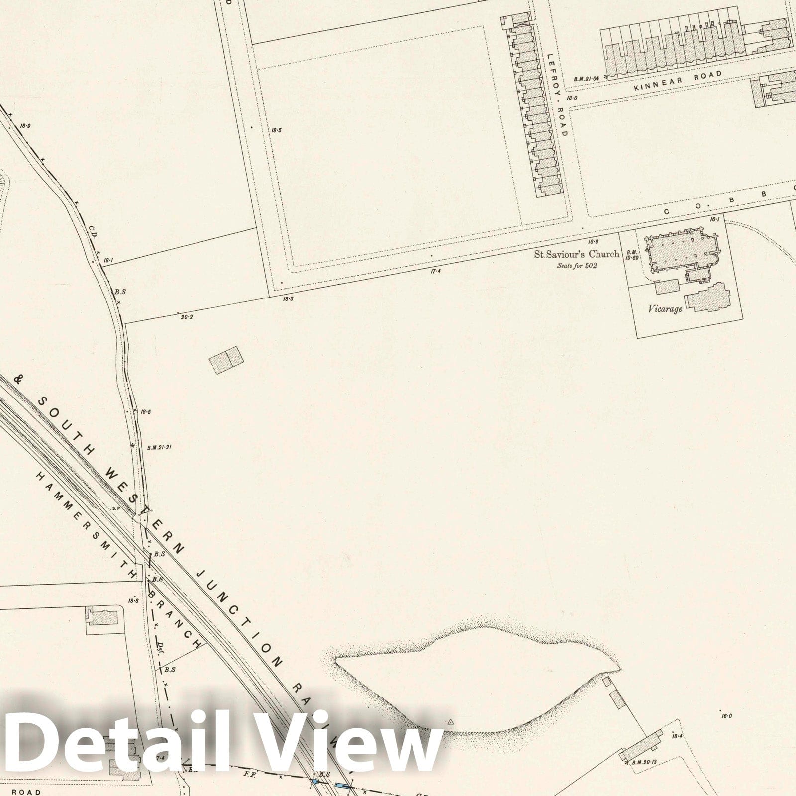 London - Survey Map, 1894 - Ordnance Survey Historical Map Print