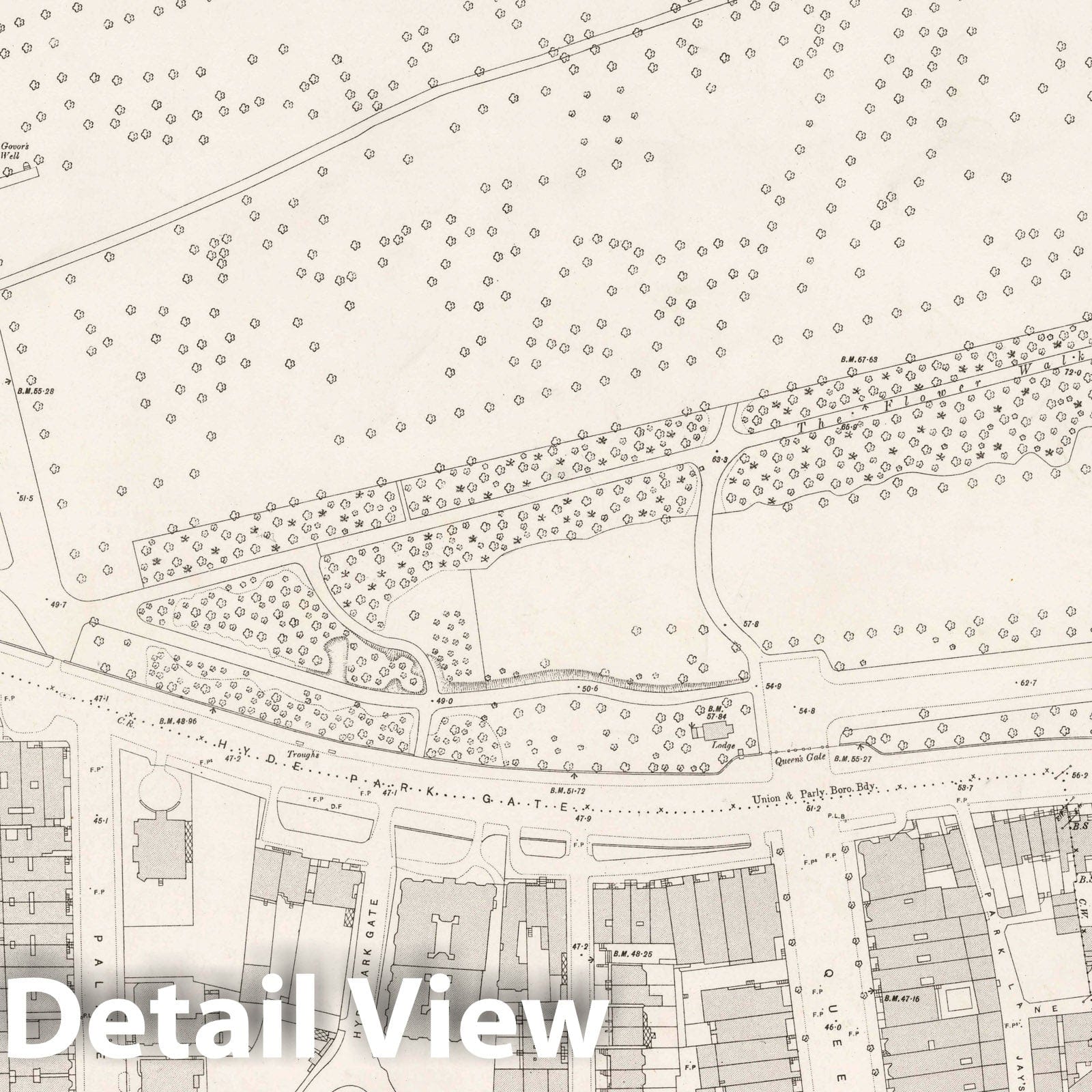 London - Survey Map, 1895 - Ordnance Survey City Plan Print