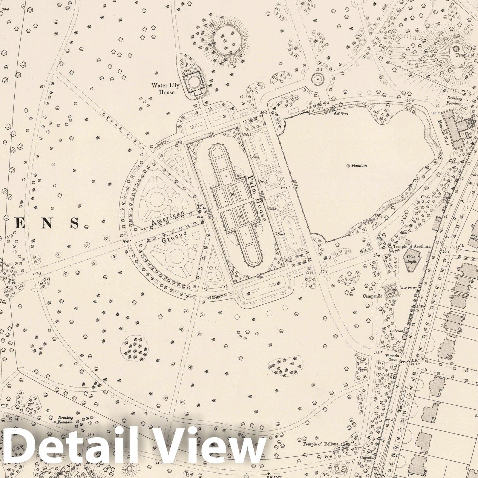 London - Sheet X.21, 1895 - Ordnance Survey Historical Map Print