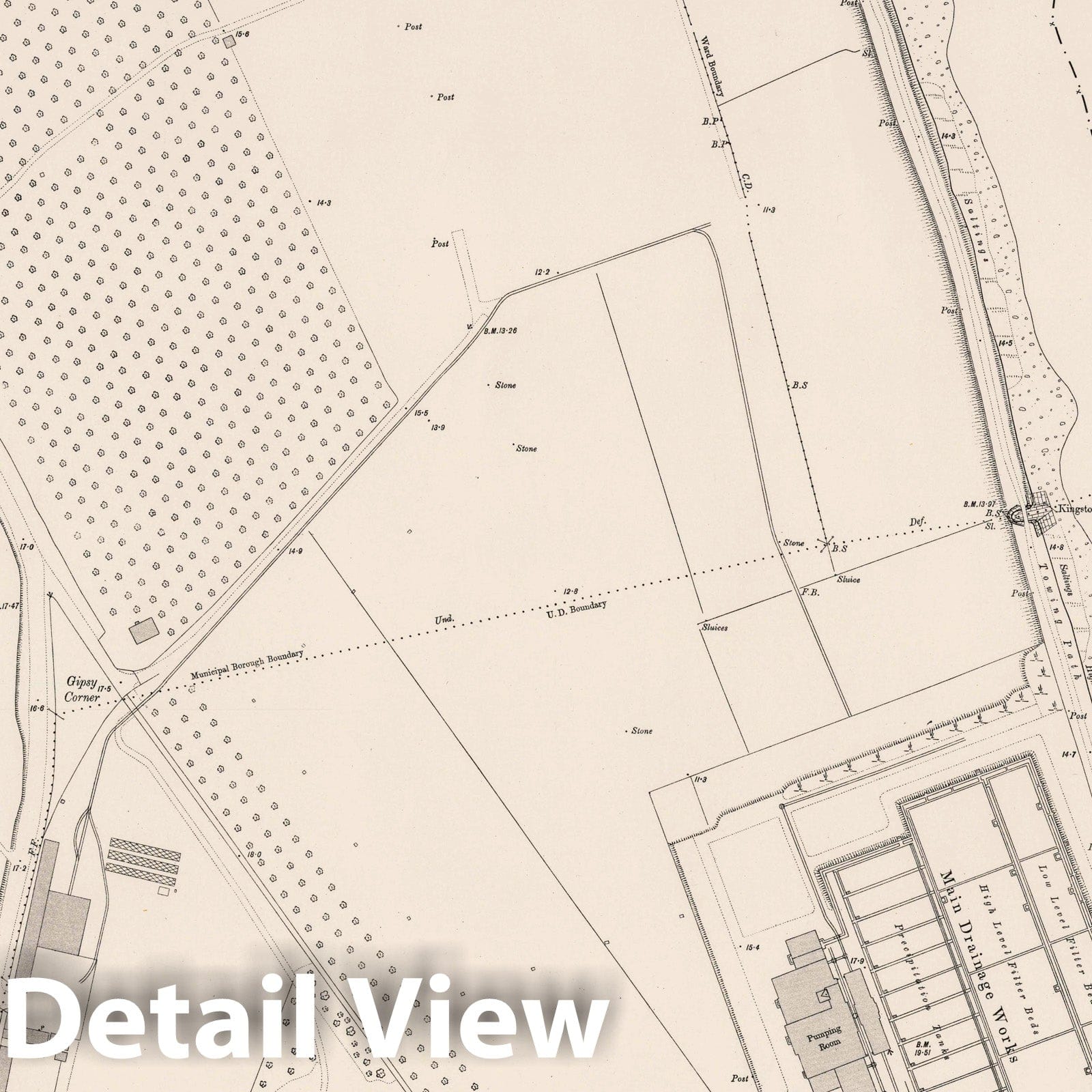 London - Sheet X.22, 1895 - Ordnance Survey Map Print