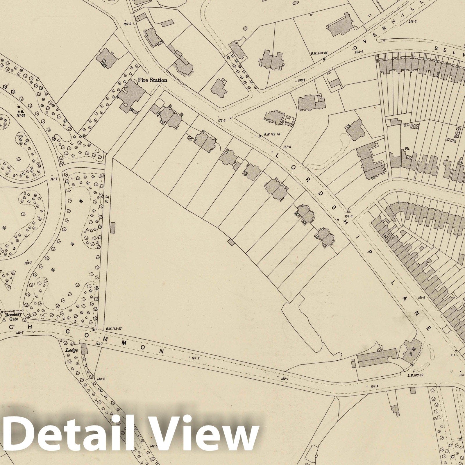 London, Sheet XI.87 - Survey Map, 1895 - Ordnance Survey Historical Print