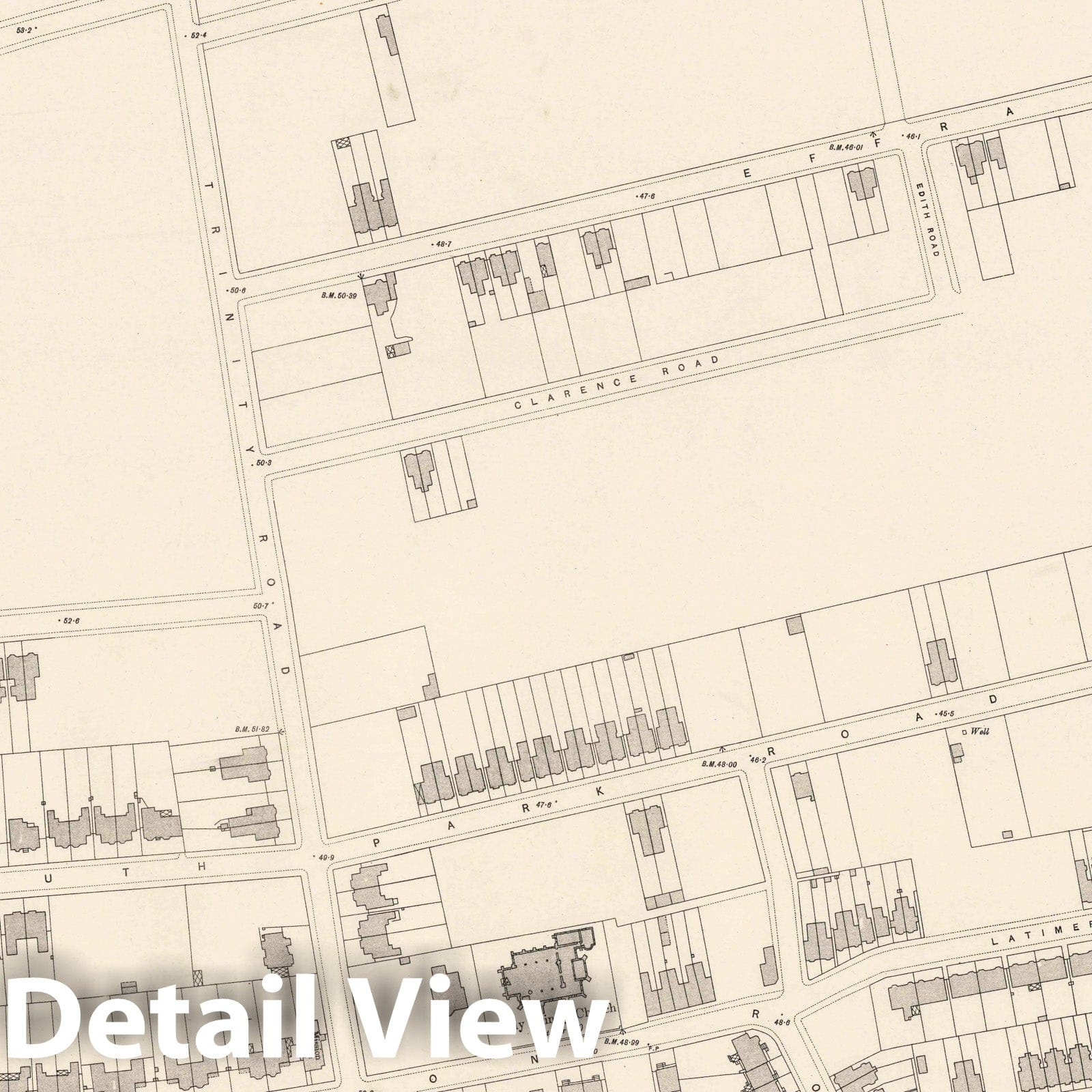 London, Sheet XIV.28 - Survey Map, 1895 - Ordnance Survey Historical Print