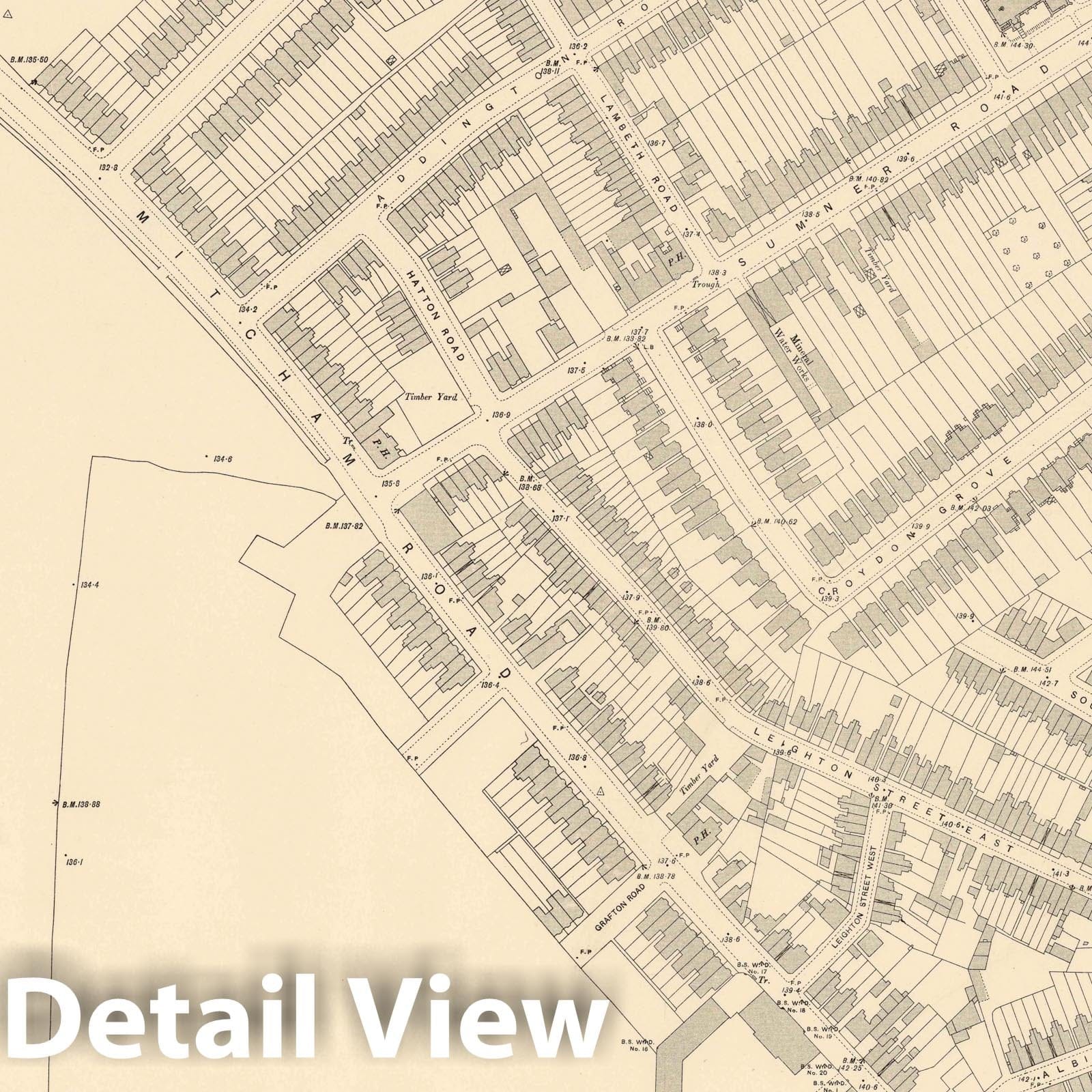 London, Sheet XV.94 - Survey Map, 1896 - Ordnance Survey Historical Print