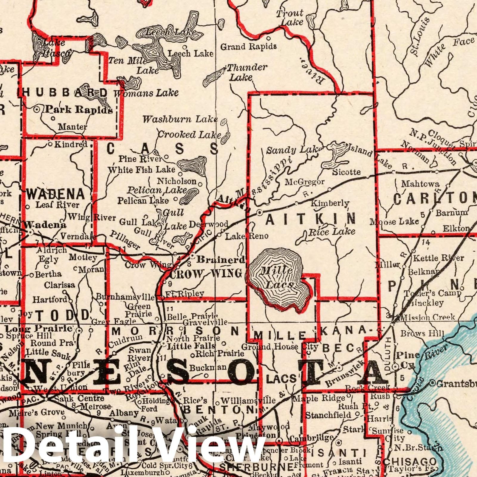 Minnesota - Boundary Map, 1893 - Columbian World's Fair Atlas