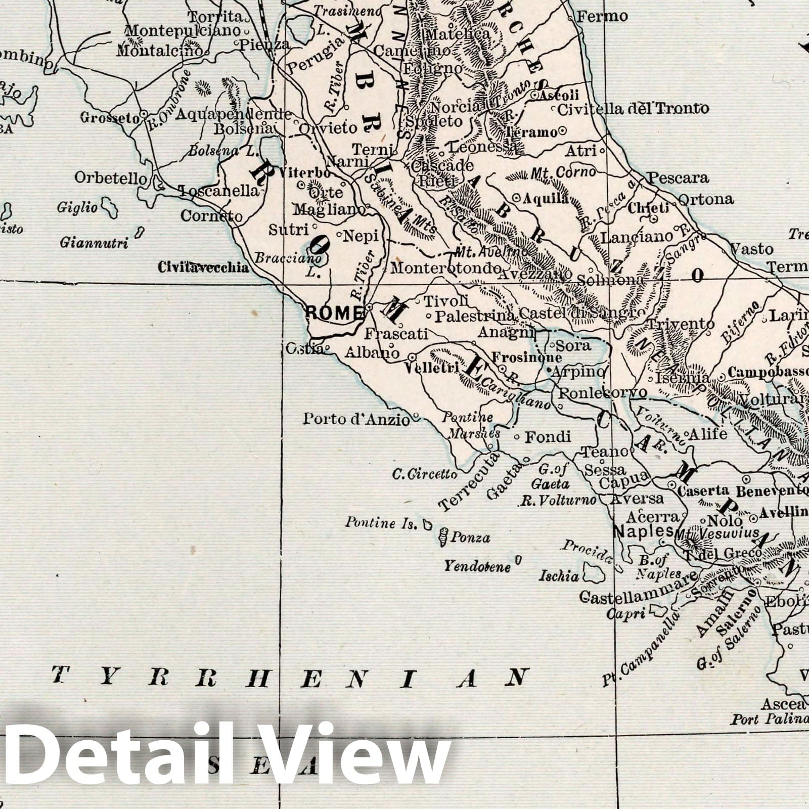 Italy, 1893 - Columbian World's Fair Atlas Map Print