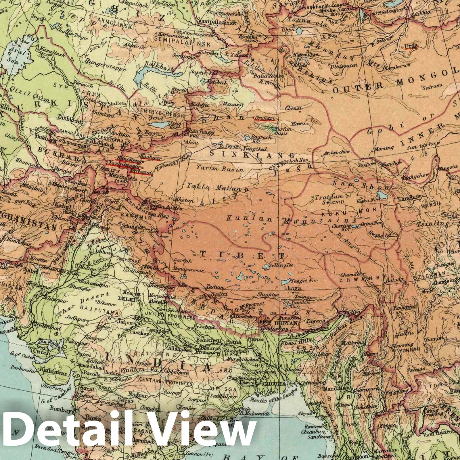 Asia - Plate No. 2, 1923 - World Missionary Atlas Map Print